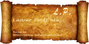 Lautner Petúnia névjegykártya